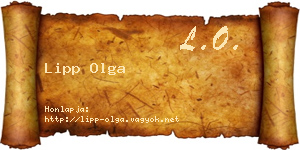 Lipp Olga névjegykártya