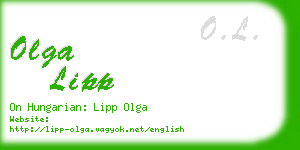 olga lipp business card